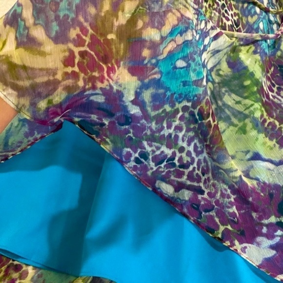 Jones New York Women Fit & Flare floral summer casual Dress Sleeveless  Size 14 - Picture 6 of 9